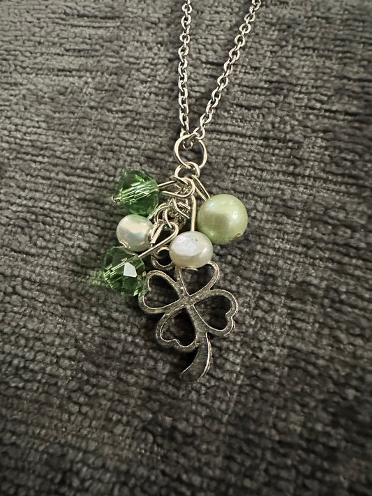 Lucky Pearl Cluster Necklace