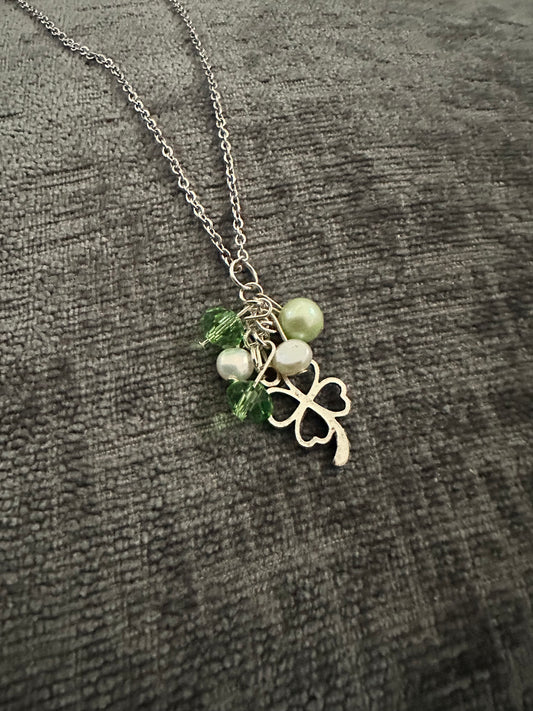 Lucky Pearl Cluster Necklace